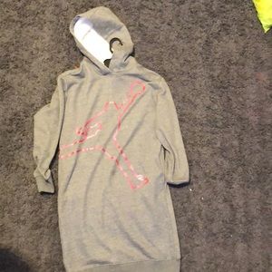 Pink and grey Jordan hoodie dress
